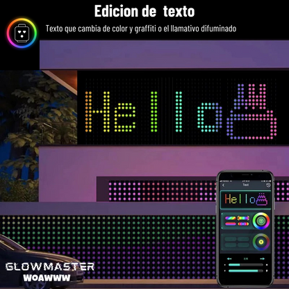 GLOWMASTER LEDS RGB personalizables de cortina